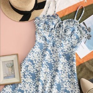 Ditsy Floral Smocked Frilled Cami Summer Dress